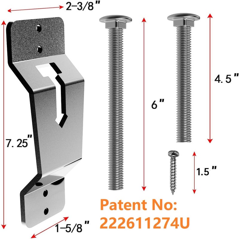 Adamoss Wall Mount Spare Tire Carrier Mount for Trailer,Spare Tire Carrier Bracket for Enclosed Trailer Accessories Spare Tire Holder for Trailer, Wheel Bracket Rack for Enclosed (Silvery) - Image 2